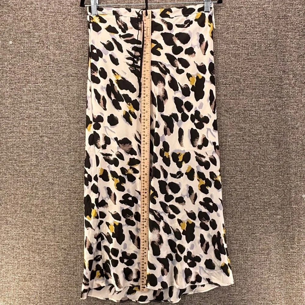 White Leopard‎ Midi Skirt Large